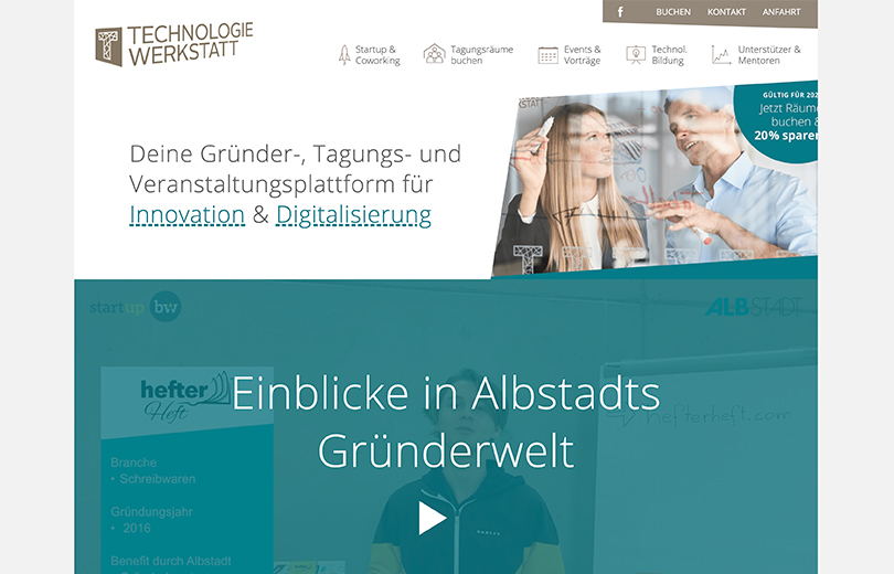 Technologie Werkstatt - Website Gestaltung